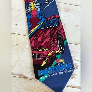WIN LOSE or TIE Daytona International Speedway NASCAR Florida retro 80s neck tie